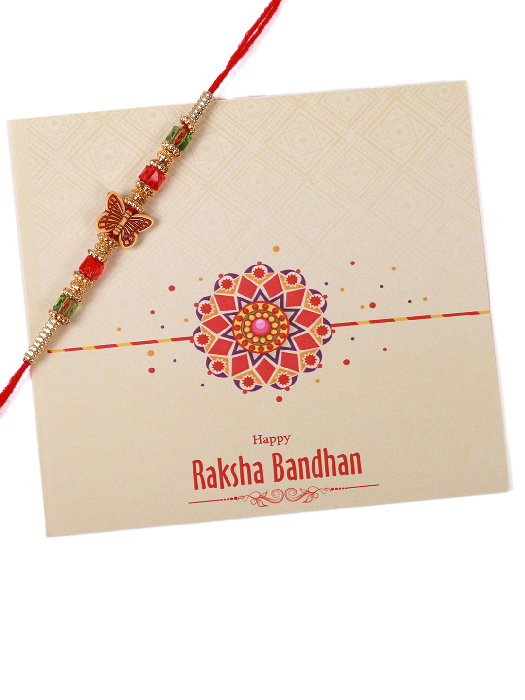 YouBella Rakhi and Greeting Card Combo for Brother, Rakhi Gift for Brother/Bhaiyya/Bhai (Style 2)